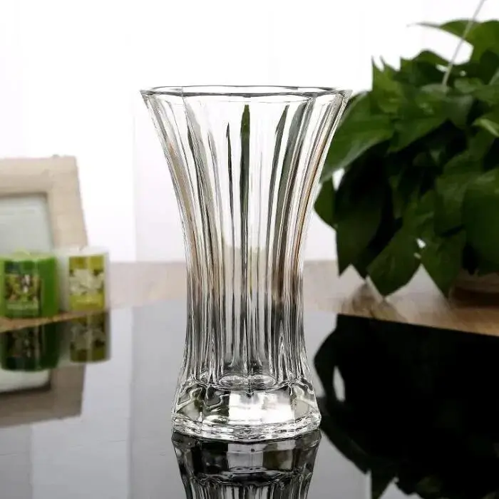 An elegant glass vase