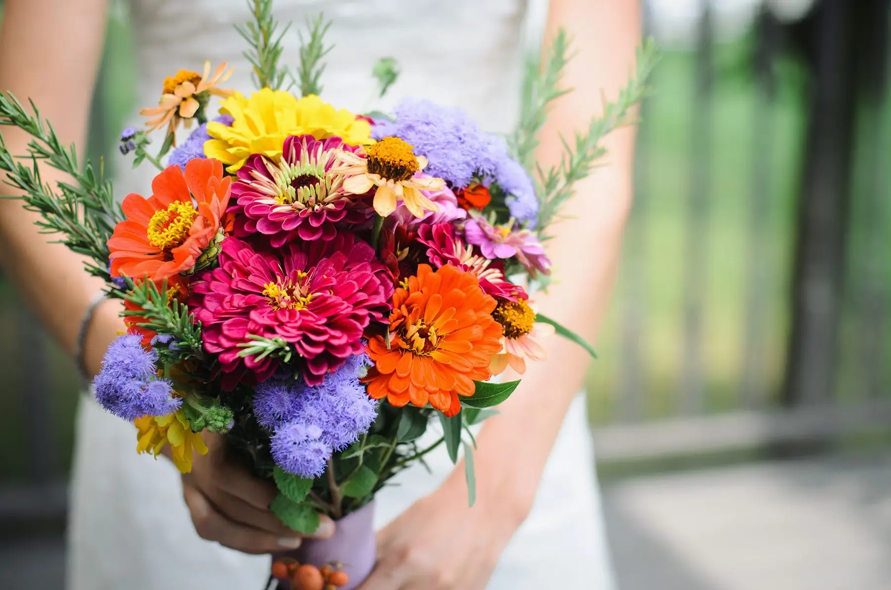 A cheerful bouquet with varied colors